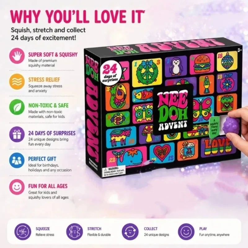 Needoh Advent Calendar Squeeze Toy